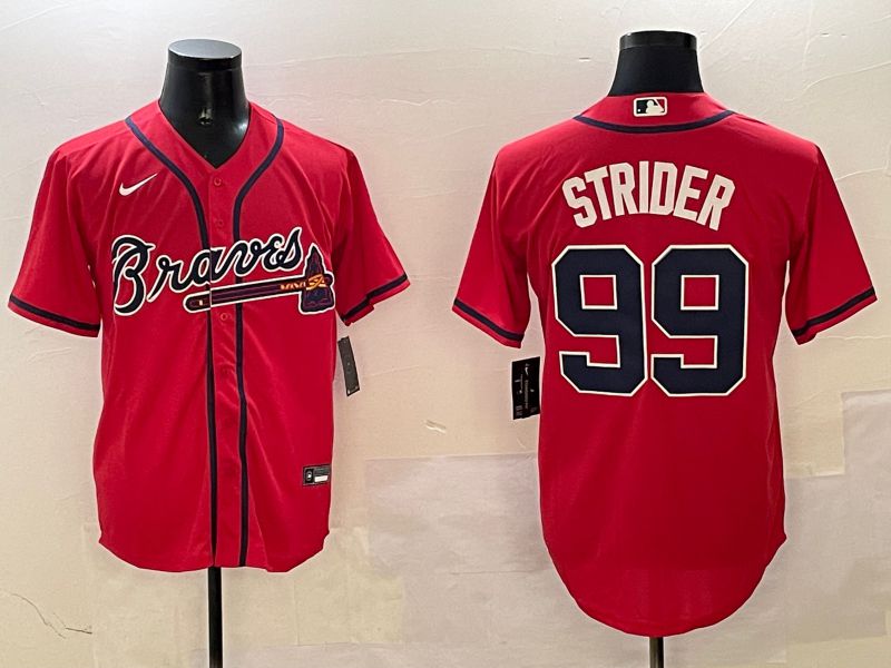 Men Atlanta Braves #99 Strider Red Game 2025 Nike MLB Jersey style 1->baltimore orioles->MLB Jersey